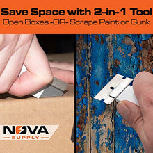 Phyxology 4" Stainless Steel Box Cutter, Scraper Razor Blades, 12 Pack