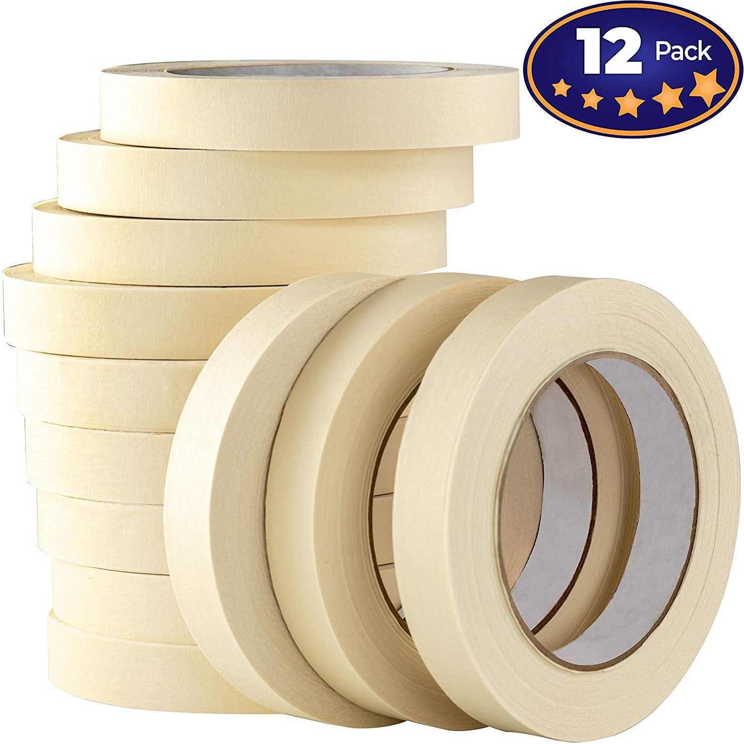 Nova Supply 3/4 in Pro-Grade Masking Tape. 60 Yard Roll 12 Pack = 720 –  Nova Pro Supply