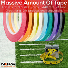 Phyxology 1/4in x 60yd Masking Tape, 8 Color Value Pack. Professional Grade Adhesive is Super Thin, Conforms to Irregular Surfaces, Is Easy to Tear & Release for Labeling, Painting, & Decorating.