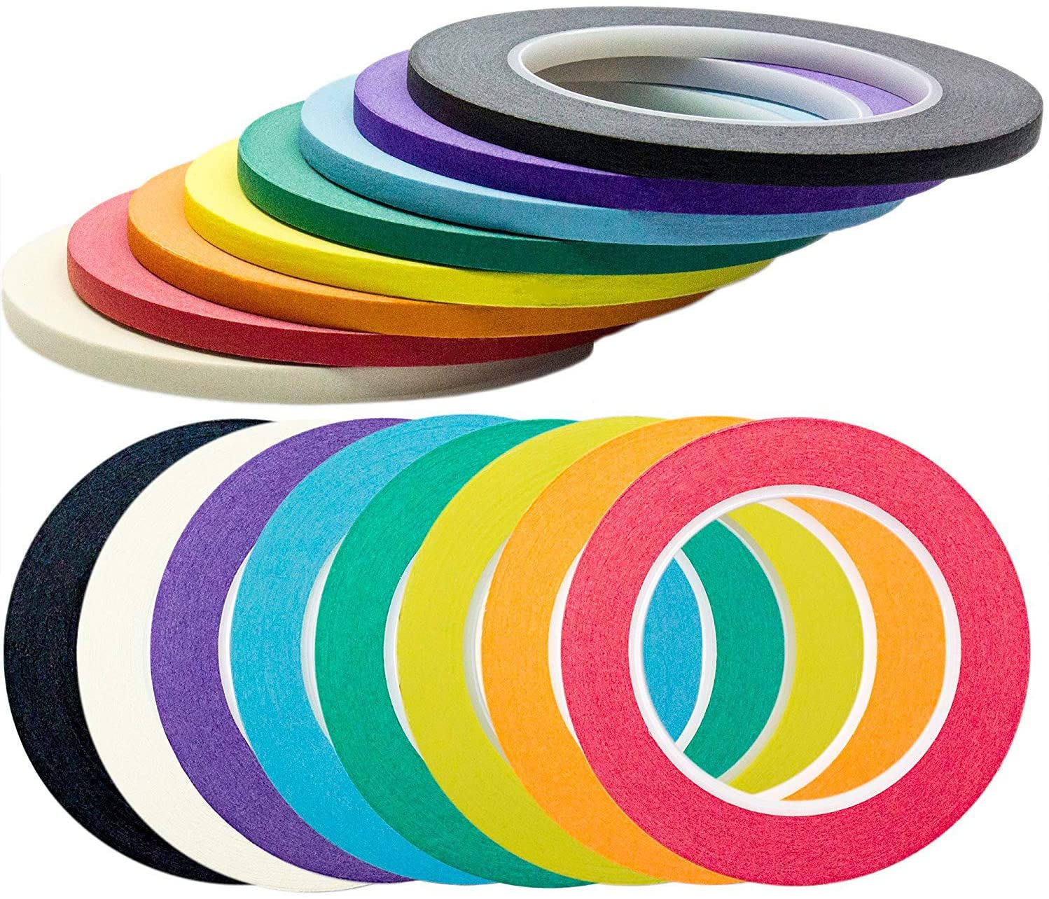 Phyxology 1/4in x 60yd Masking Tape, 8 Color Value Pack. Professional –  Nova Pro Supply