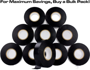 Phyxology 3/4" Black Electrical Tape, 3 Pack