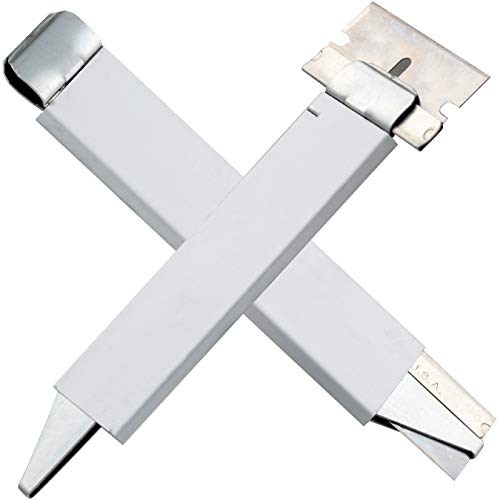 Phyxology Box Cutter/Scraper Razor Blade - White & Stainless Steel - 4