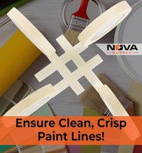 Nova Supply 3/4 in Pro-Grade Masking Tape. 60 Yard Roll 4 Pack = 240 Yards of Multi-Use, Easy Tear Tape. Great for Labeling, Painting, Packing and More. Adhesive Leaves No Residue.