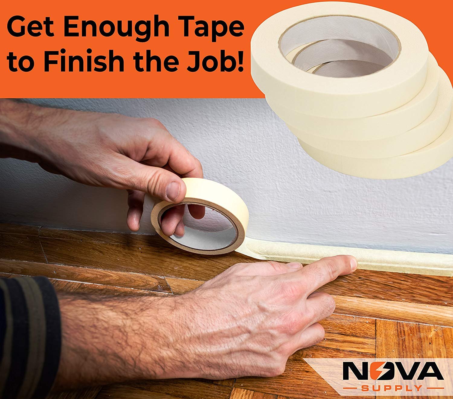 Weather-Resistant Colored Electrical Tape 60 Jumbo Roll 12 Pack by Nova Supply.