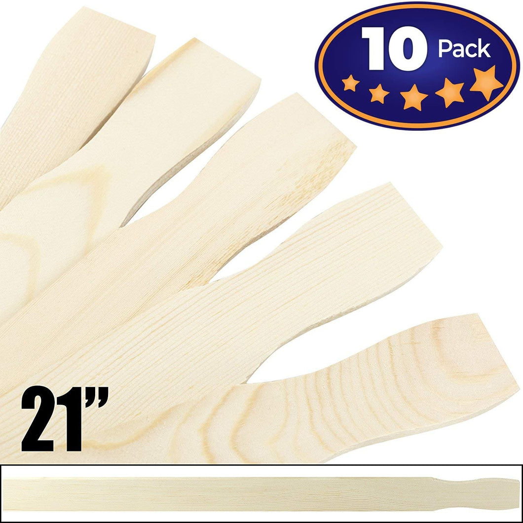 Mega Strong 21in Paint Stir Sticks Pack. Sanded Wood Paddle Stirrers for Mixing Epoxy or Paints in 5 Gallon Buckets. Great for Yard Signs or Garden Stakes, Vegetable Marking and Creative Projects